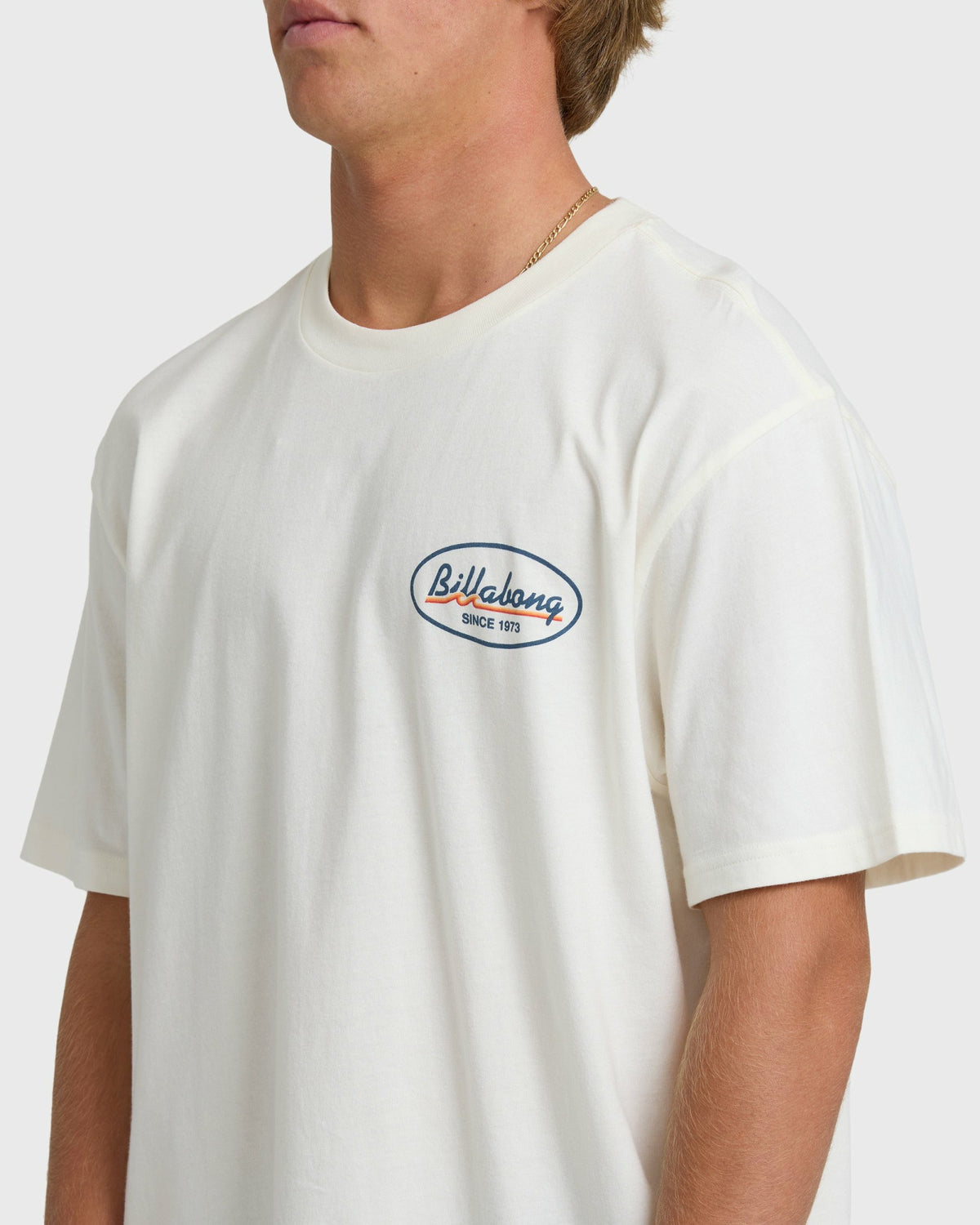 Billabong Men's Runner Premium Short Sleeve T-Shirt - Off White