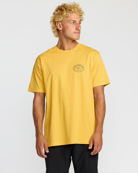 Billabong Men's Sierras A\/Div Short Sleeve T-Shirt - Dust Yellow
