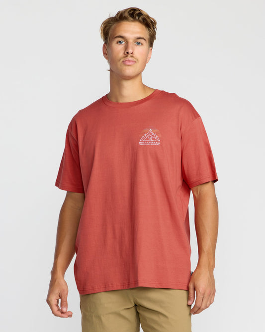 Billabong Men's Rockies A\/Div Short Sleeve T-Shirt - Red Clay
