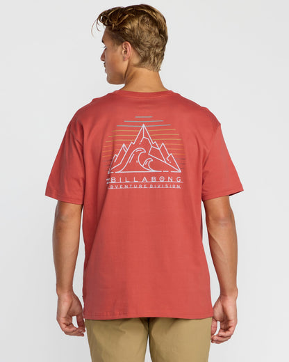 Billabong Men's Rockies A\/Div Short Sleeve T-Shirt - Red Clay