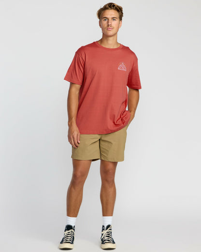 Billabong Men's Rockies A\/Div Short Sleeve T-Shirt - Red Clay