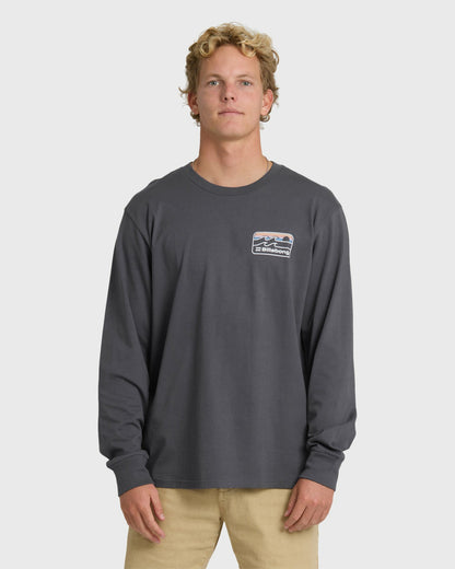 Billabong Men's Runner Premium Long Sleeve T-Shirt - Graystone