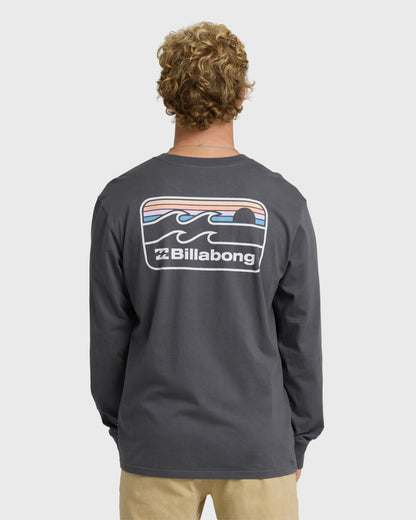 Billabong Men's Runner Premium Long Sleeve T-Shirt - Graystone