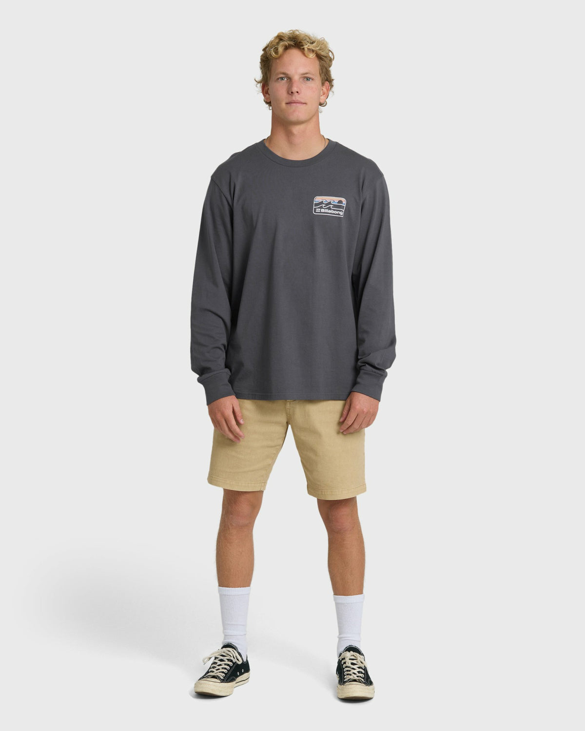 Billabong Men's Runner Premium Long Sleeve T-Shirt - Graystone