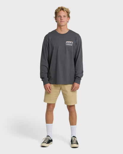 Billabong Men's Runner Premium Long Sleeve T-Shirt - Graystone