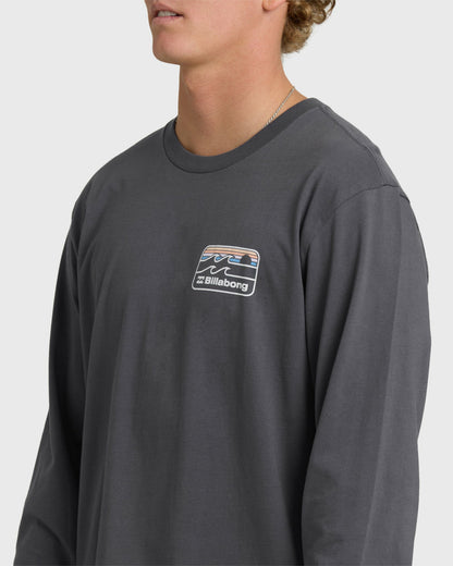 Billabong Men's Runner Premium Long Sleeve T-Shirt - Graystone