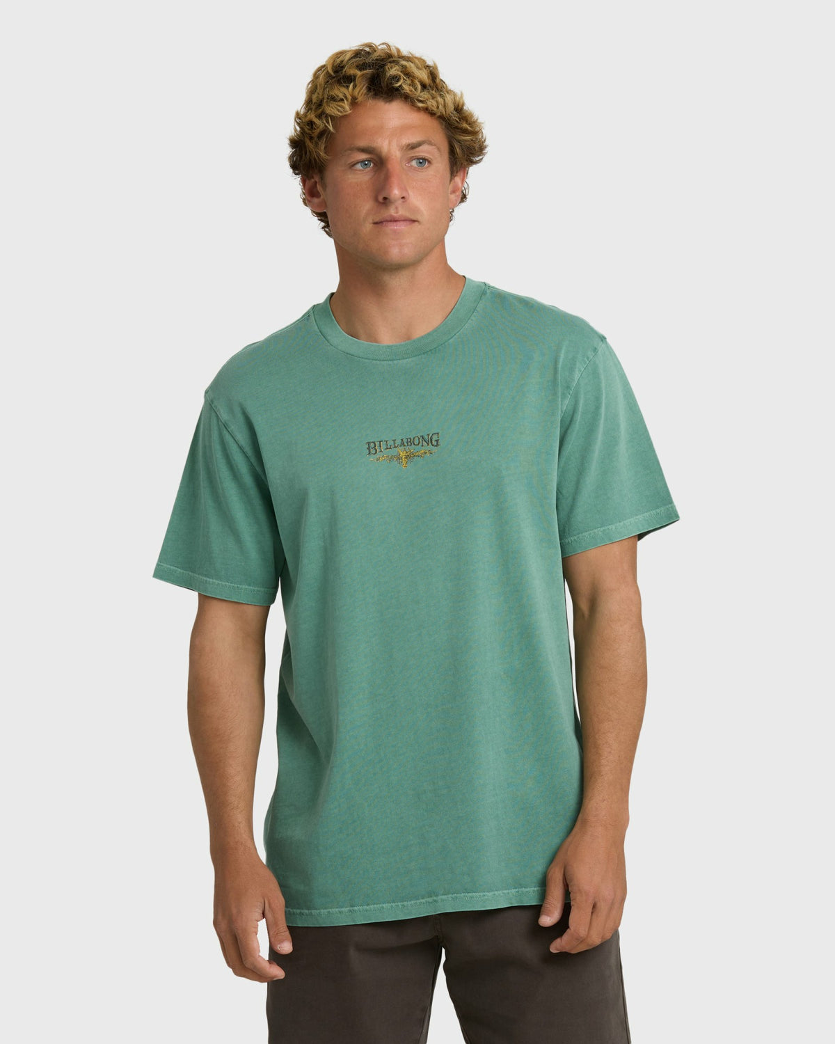 Billabong Men's Pure Intentions Wave Washed Premium Short Sleeve T-Shirt - Sea Green