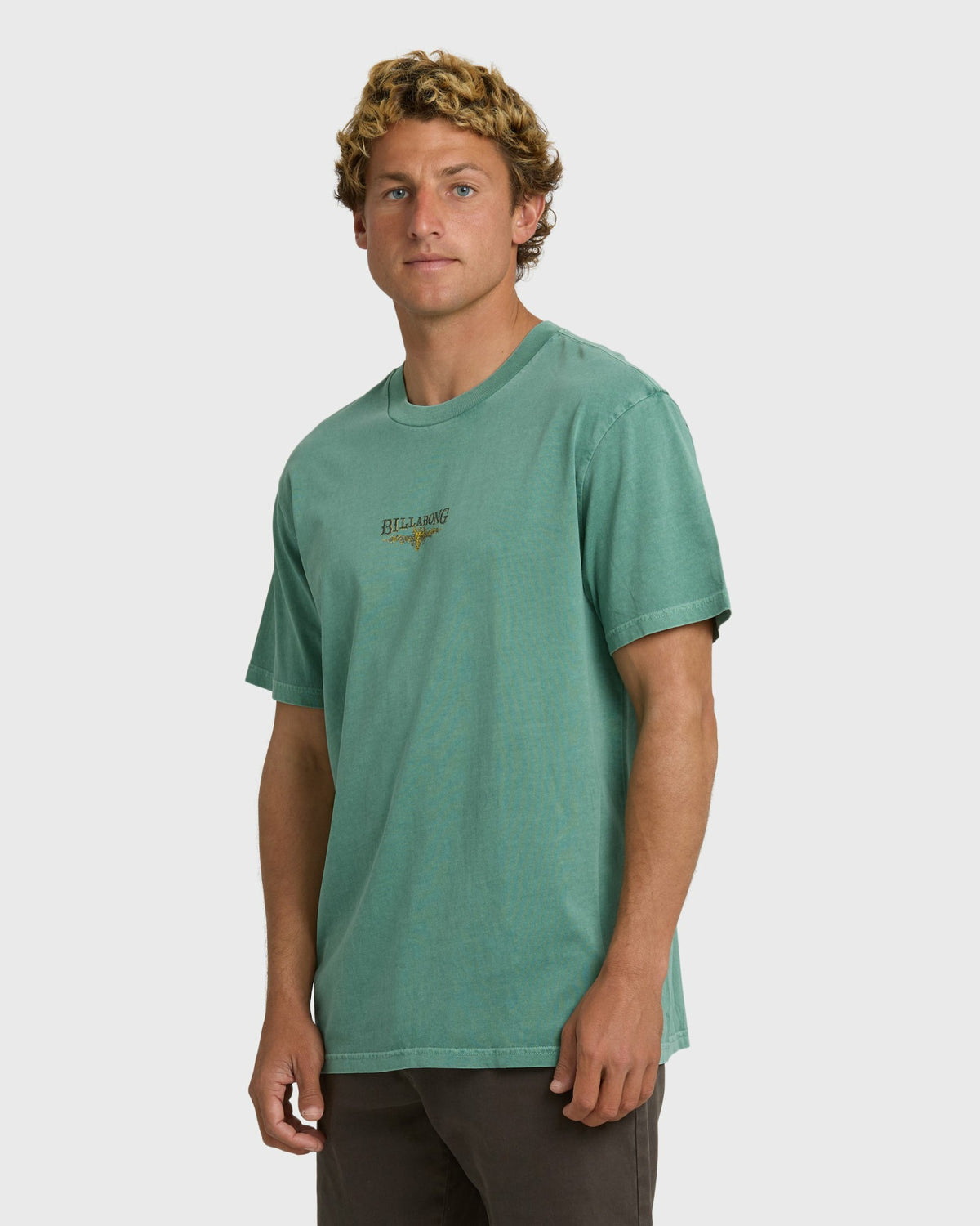 Billabong Men's Pure Intentions Wave Washed Premium Short Sleeve T-Shirt - Sea Green