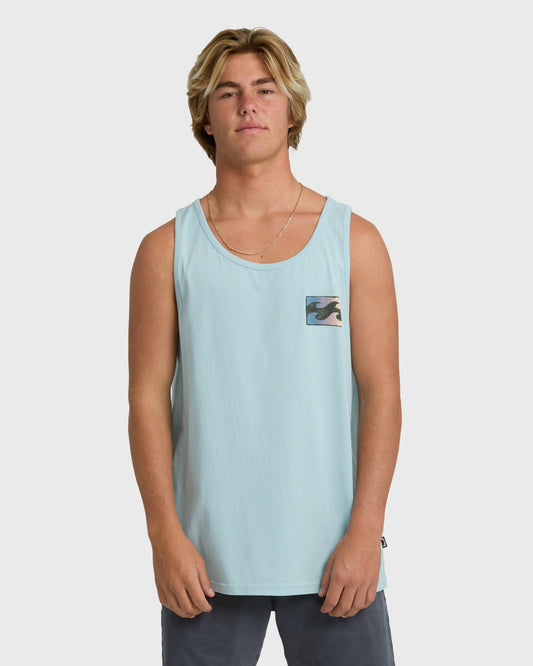 Billabong Men's Crayon Wave Tank - Dusty Blue