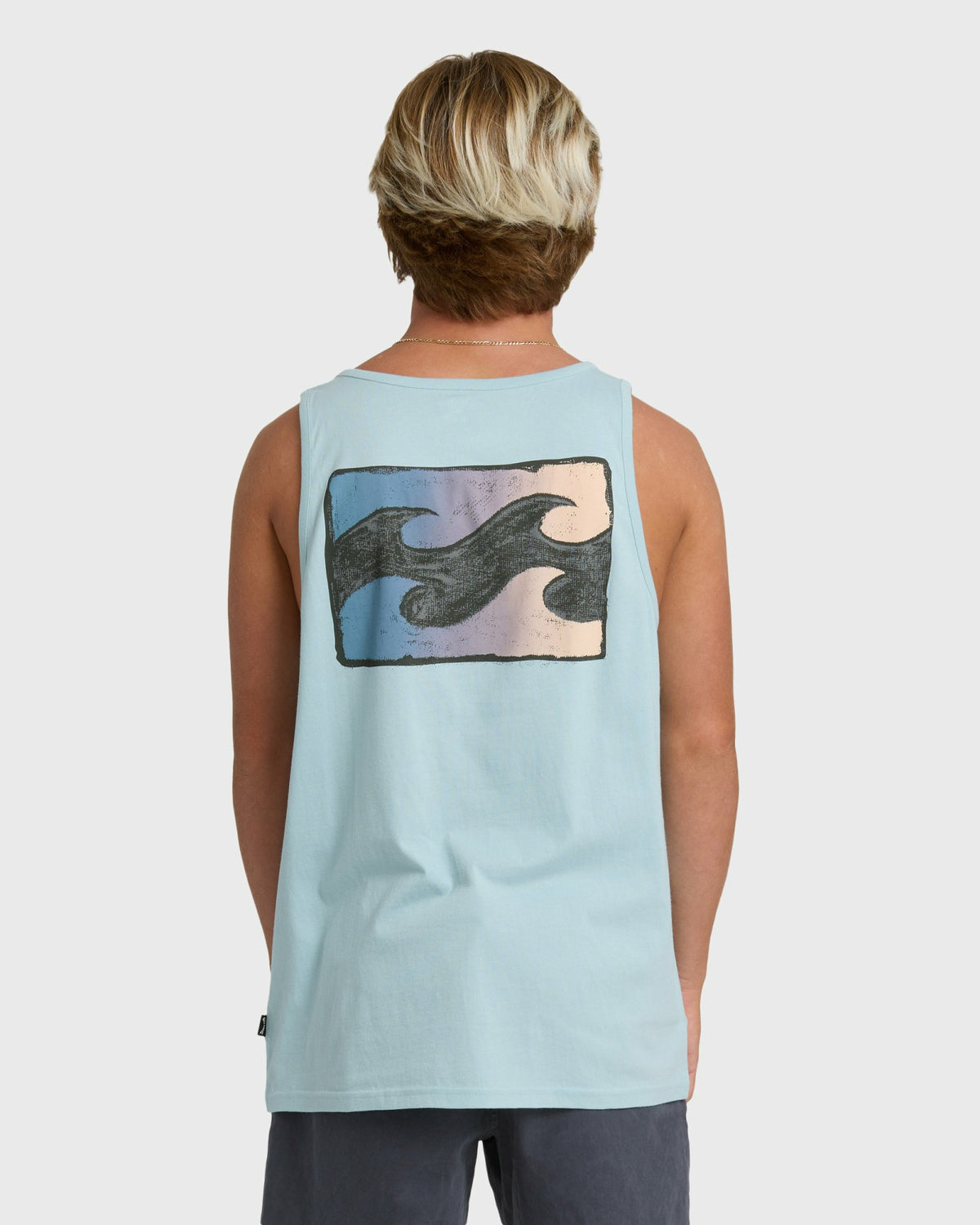 Billabong Men's Crayon Wave Tank - Dusty Blue