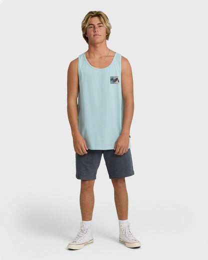 Billabong Men's Crayon Wave Tank - Dusty Blue