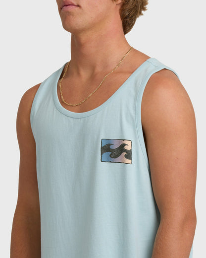 Billabong Men's Crayon Wave Tank - Dusty Blue