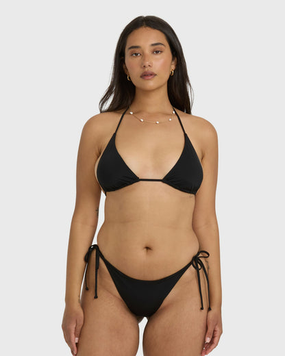 Billabong Women's Sol Searcher Multi Triangle Bikini Top - Black Pebble
