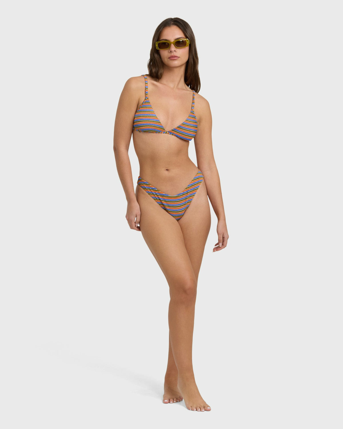 Billabong Women's Tides Terry Charlie Fixed Triangle Bikini Top - Multi