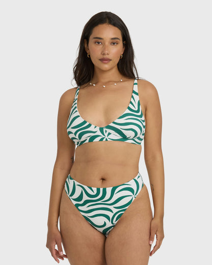 Billabong Women's All The Waves Hi Maya Bikini Bottom - Evergreen