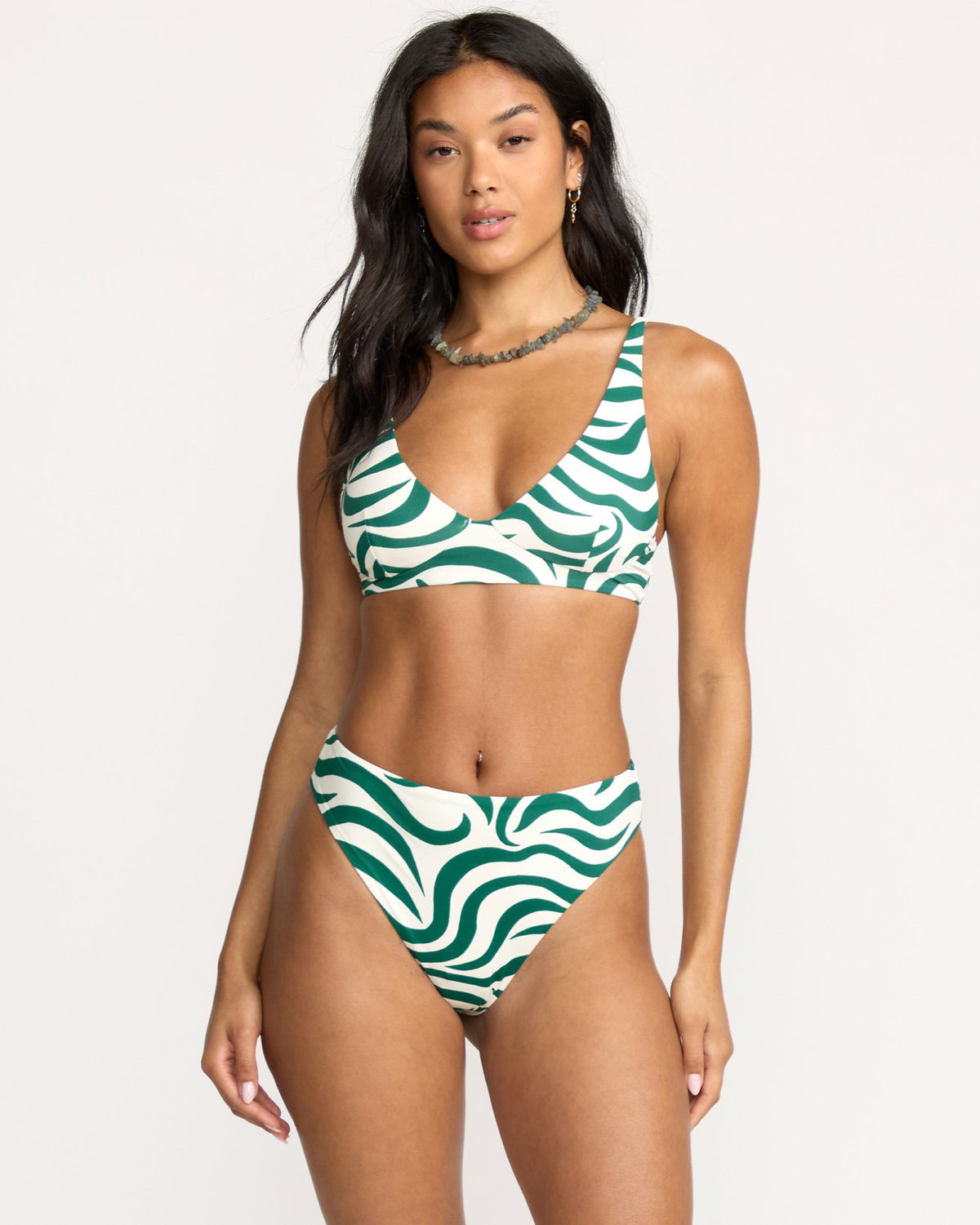 Billabong Women's All The Waves Hi Maya Bikini Bottom - Evergreen