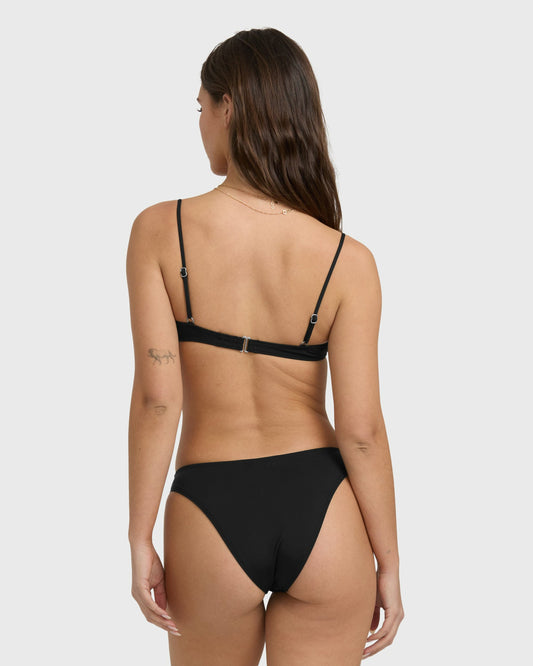Billabong Women's Sol Searcher Hike Medium Bikini Bottoms - Black Pebble