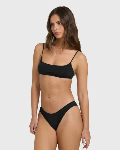Billabong Women's Sol Searcher Hike Medium Bikini Bottoms - Black Pebble