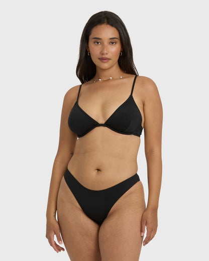 Billabong Women's Sol Searcher Hike Medium Bikini Bottoms - Black Pebble