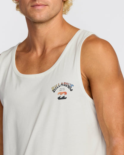 Billabong Men's Arch Fade Tank - Off White