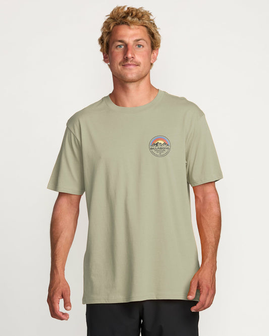 Billabong Men's Rockies A\/Div Short Sleeve T-Shirt - Sage Heather