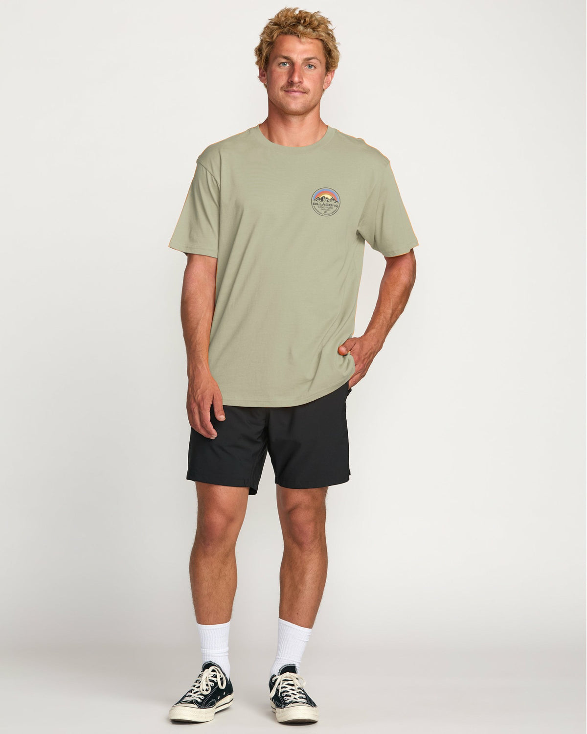 Billabong Men's Rockies A\/Div Short Sleeve T-Shirt - Sage Heather