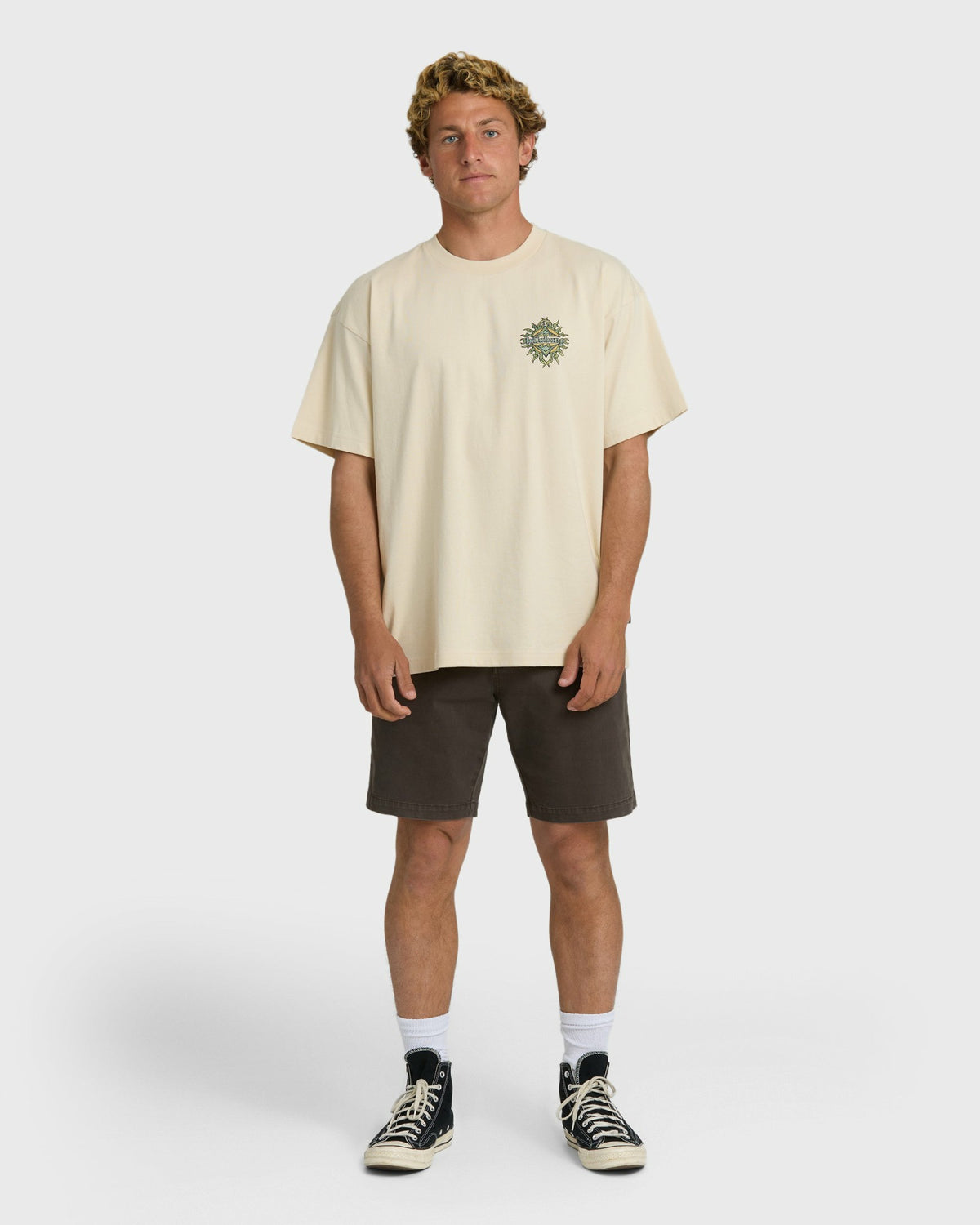 Billabong Men's Solar Flare OG T-Shirt - Oatmeal
