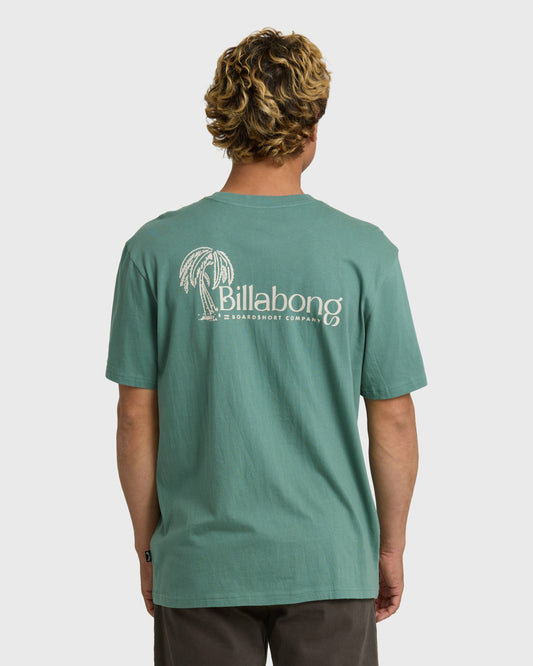 Billabong Men's Late Checkout Premium Short Sleeve T-Shirt - Sea Green