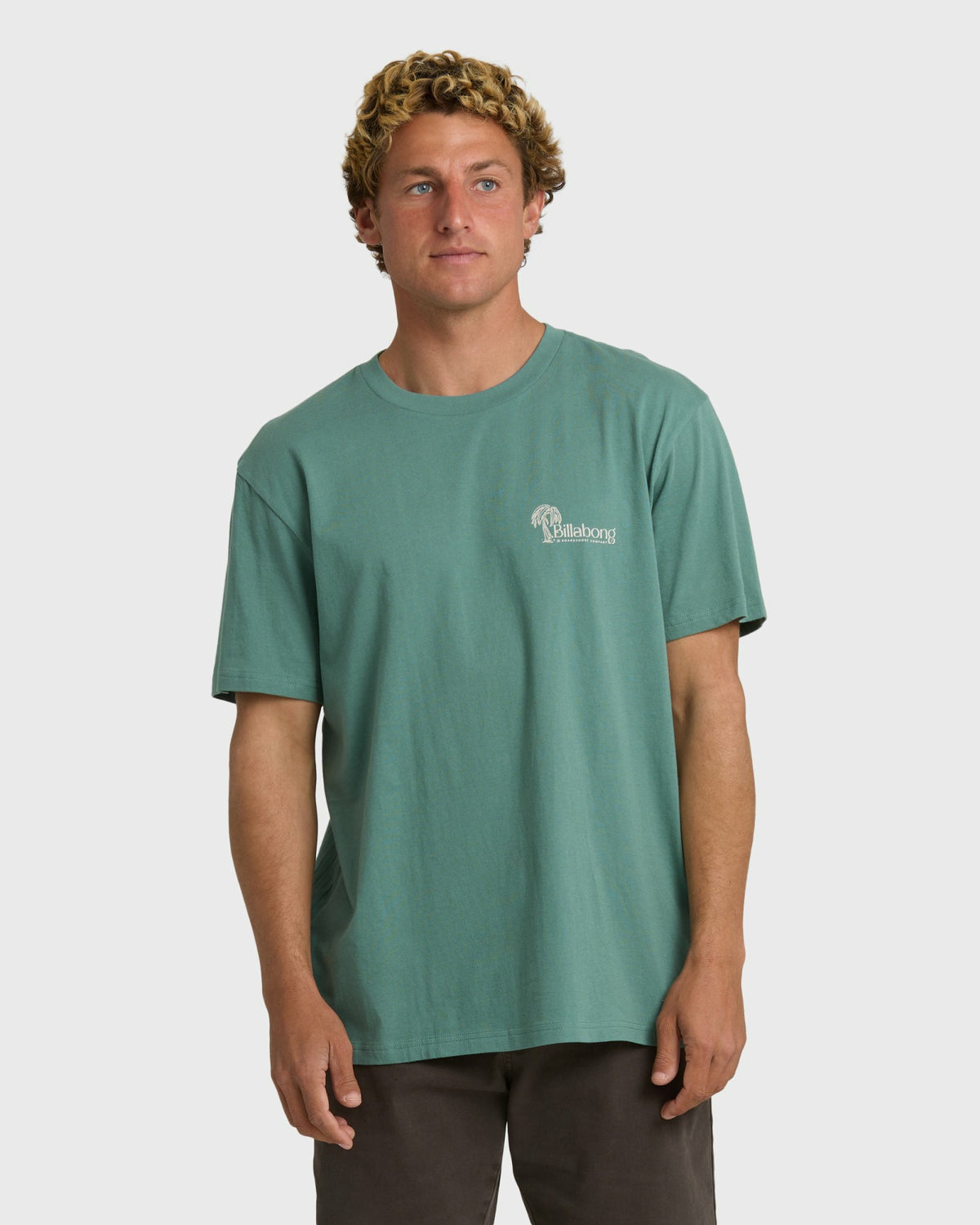Billabong Men's Late Checkout Premium Short Sleeve T-Shirt - Sea Green