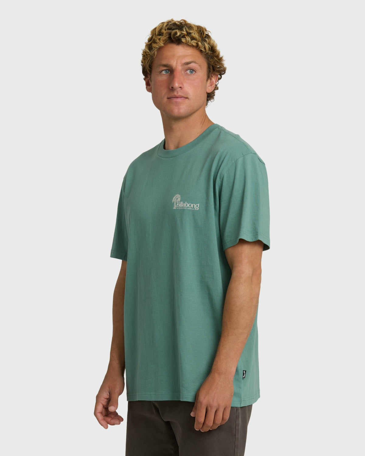 Billabong Men's Late Checkout Premium Short Sleeve T-Shirt - Sea Green