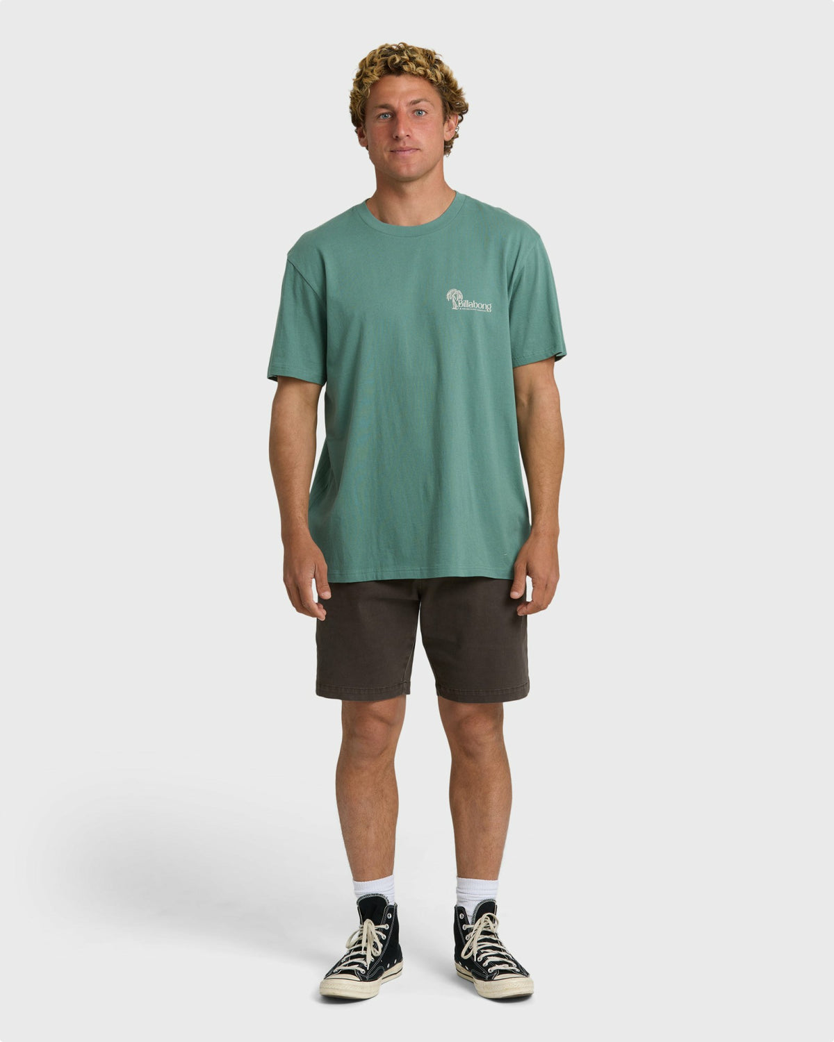 Billabong Men's Late Checkout Premium Short Sleeve T-Shirt - Sea Green