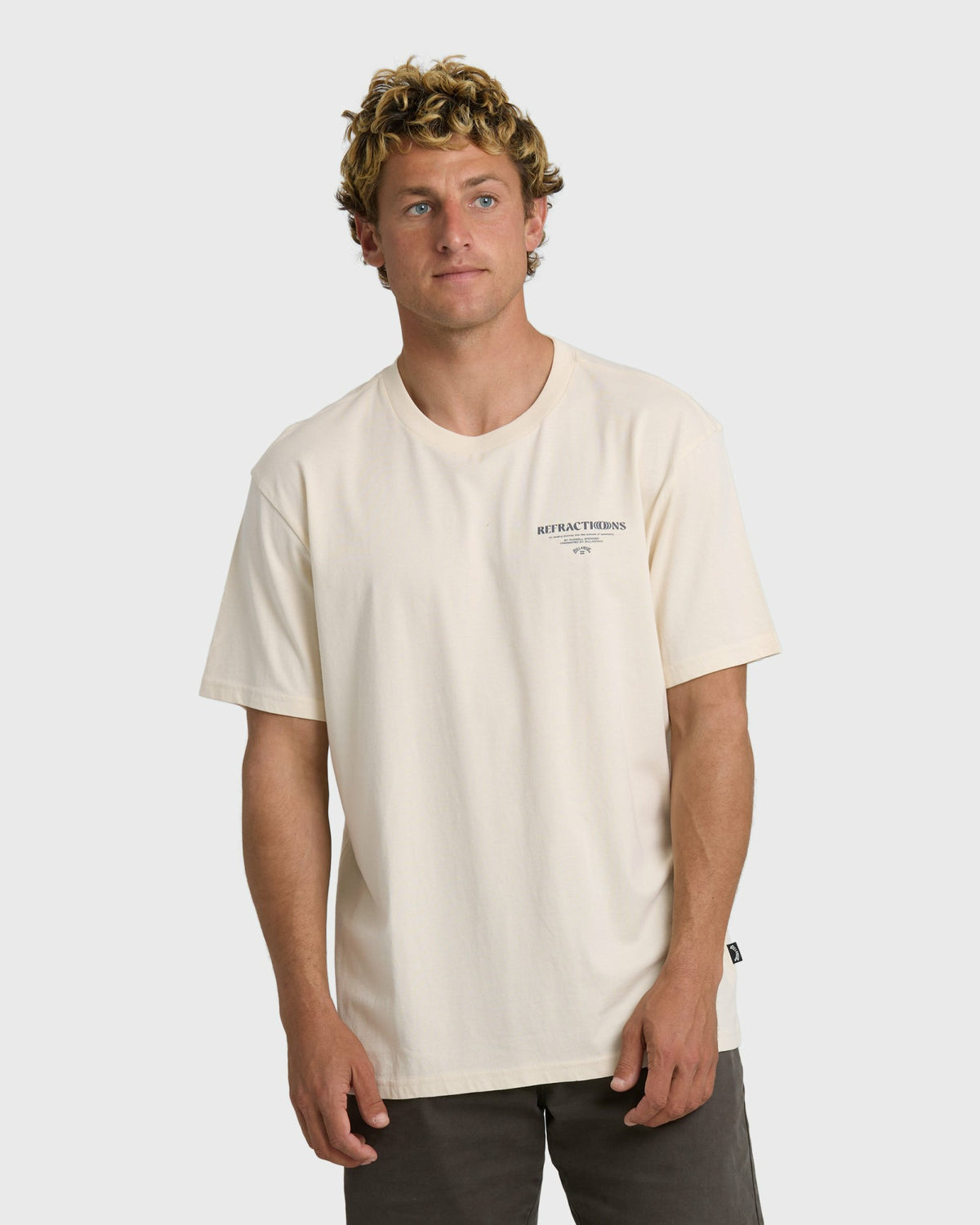 Billabong Men's Refractions Premium Short Sleeve T-Shirt - Oyster Gray