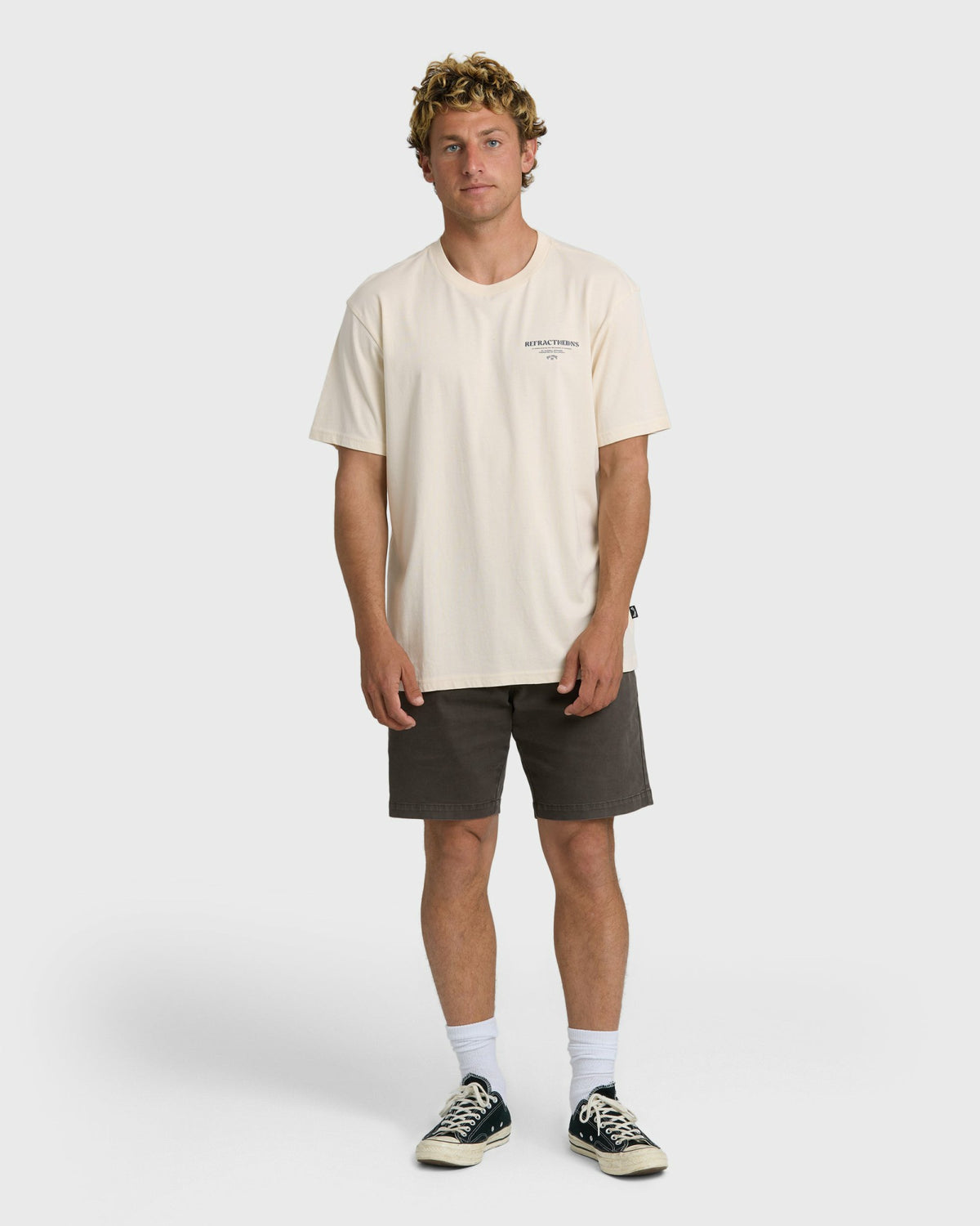 Billabong Men's Refractions Premium Short Sleeve T-Shirt - Oyster Gray