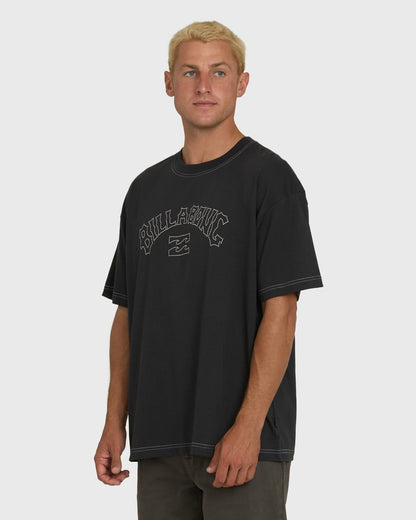 Billabong Men's Dash OG Short Sleeve Knit T-Shirt - Washed Black