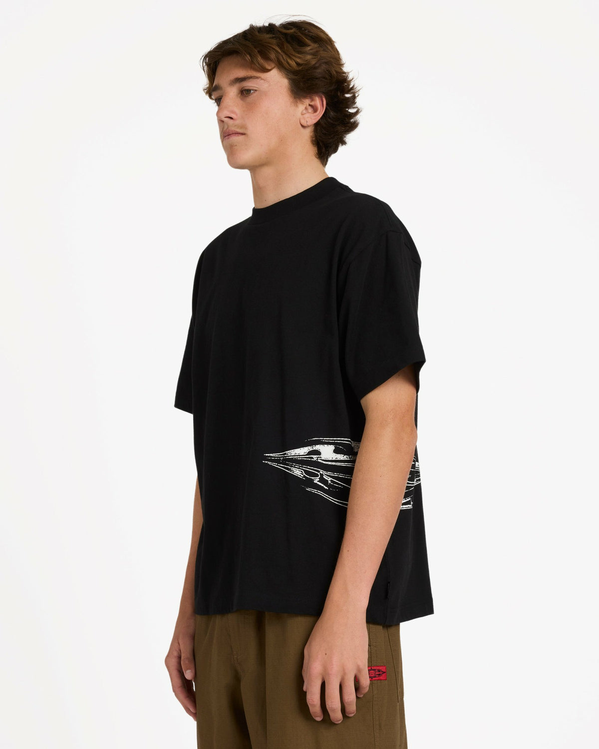 Billabong Men's Chrome Diamond Short Sleeve Knit T-Shirt - Black
