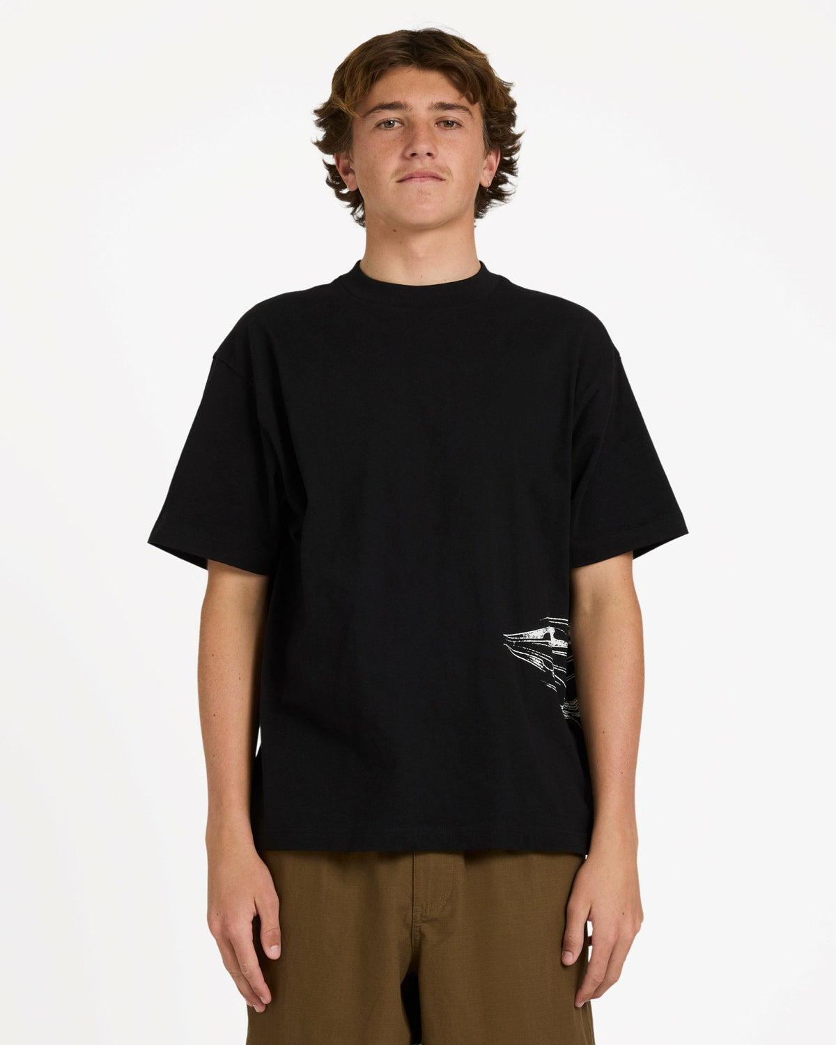 Billabong Men's Chrome Diamond Short Sleeve Knit T-Shirt - Black