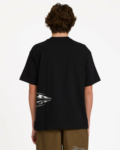 Billabong Men's Chrome Diamond Short Sleeve Knit T-Shirt - Black