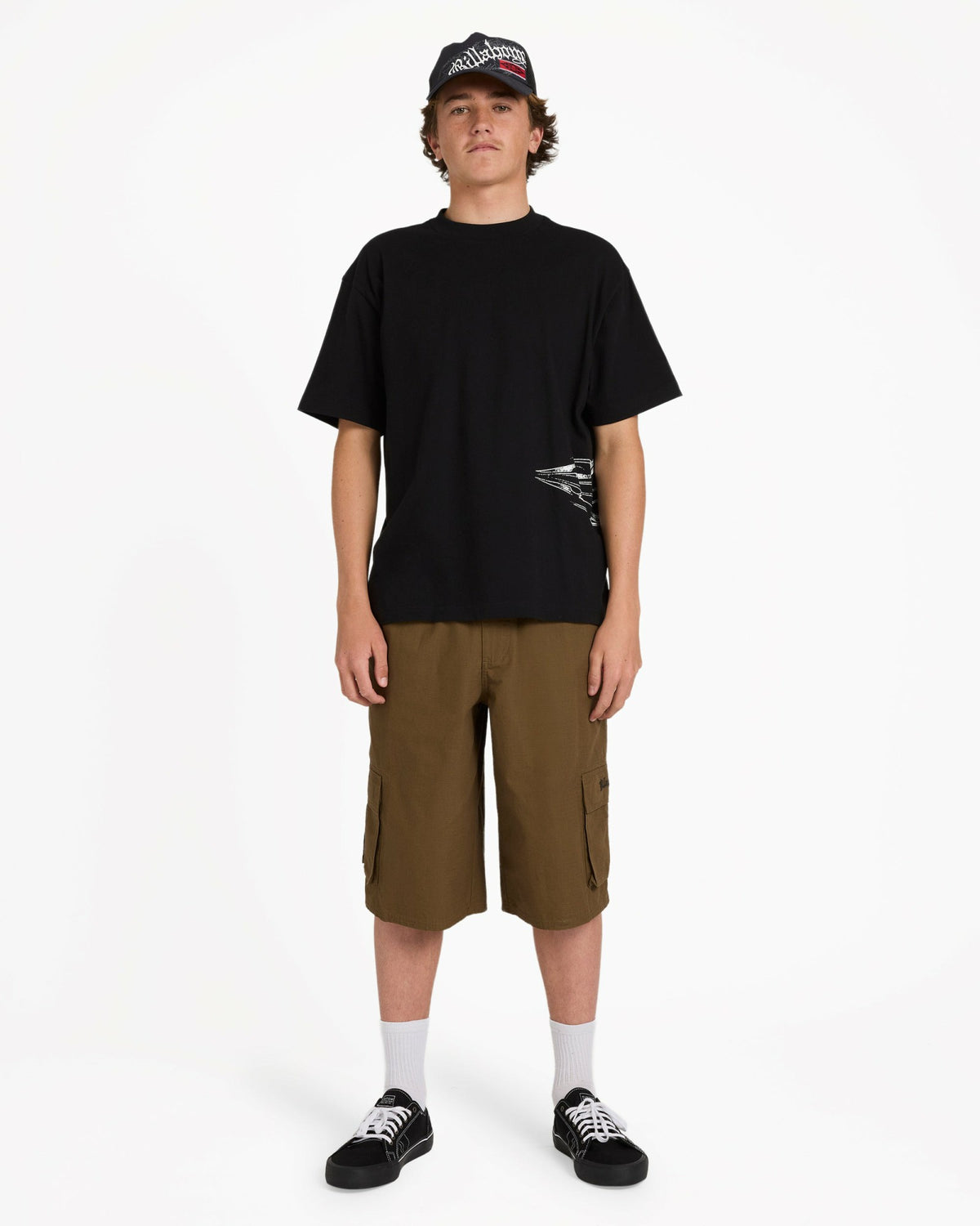 Billabong Men's Chrome Diamond Short Sleeve Knit T-Shirt - Black