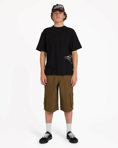 Billabong Men's Chrome Diamond Short Sleeve Knit T-Shirt - Black