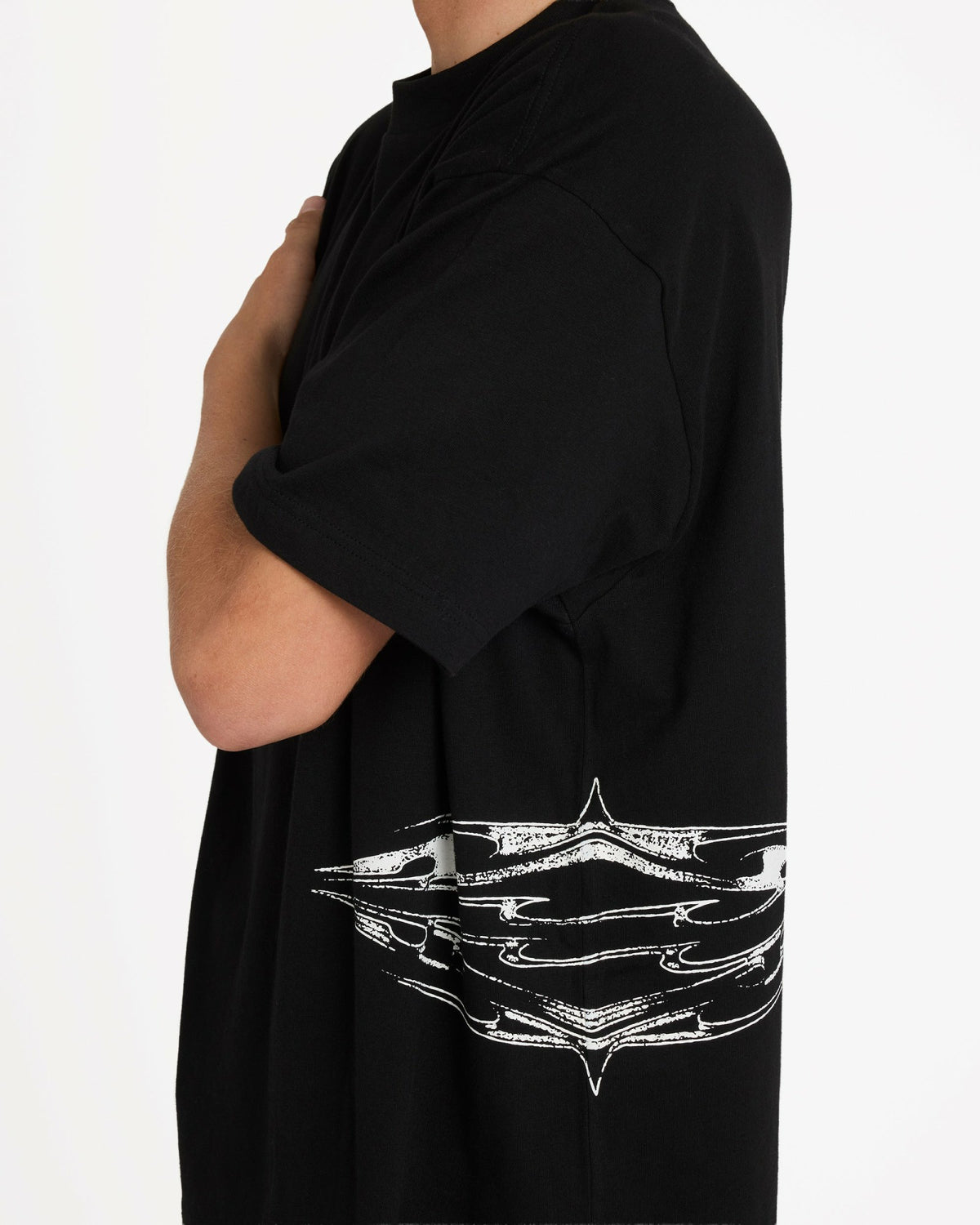 Billabong Men's Chrome Diamond Short Sleeve Knit T-Shirt - Black