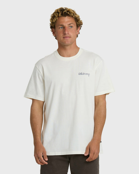 Billabong Men's L.a.g.o. Premium Short Sleeve T-Shirt - Off White