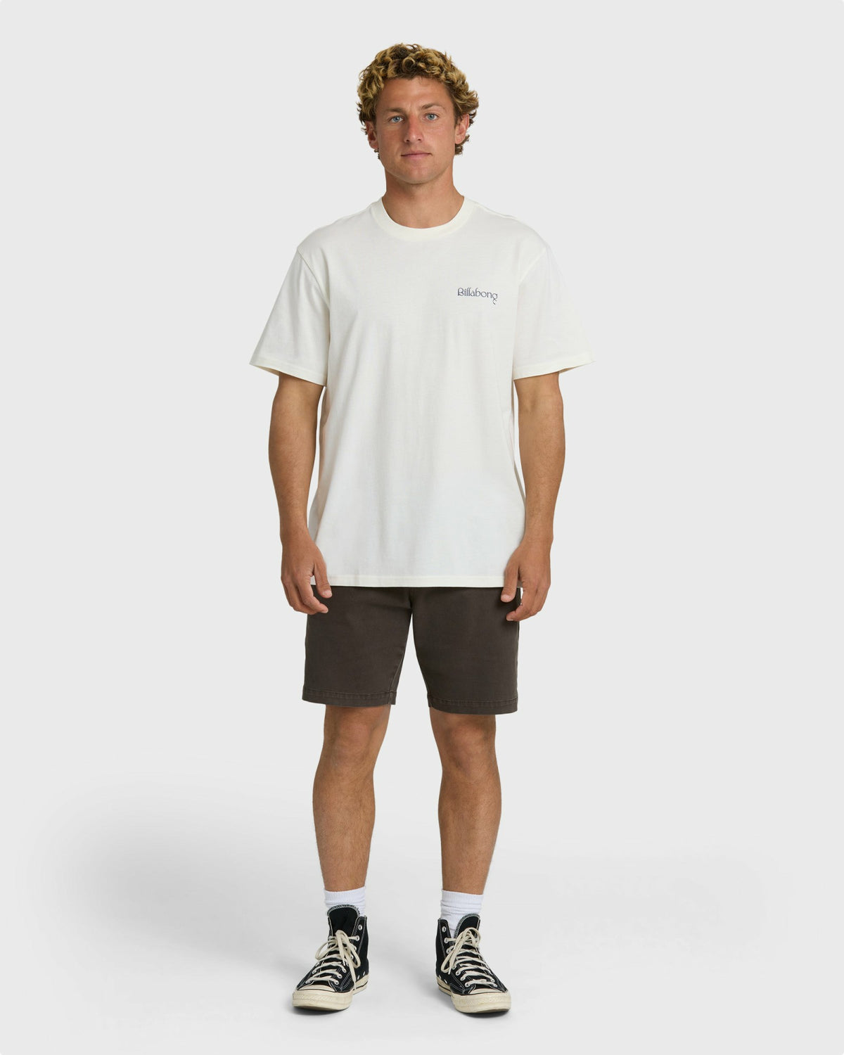 Billabong Men's L.a.g.o. Premium Short Sleeve T-Shirt - Off White