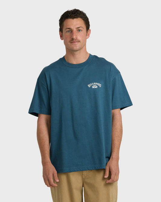 Billabong Men's Heritage Arch OG Short Sleeve T-Shirt - Real Teal