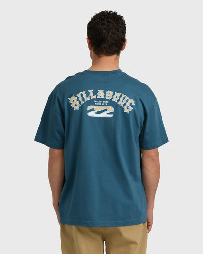 Billabong Men's Heritage Arch OG Short Sleeve T-Shirt - Real Teal