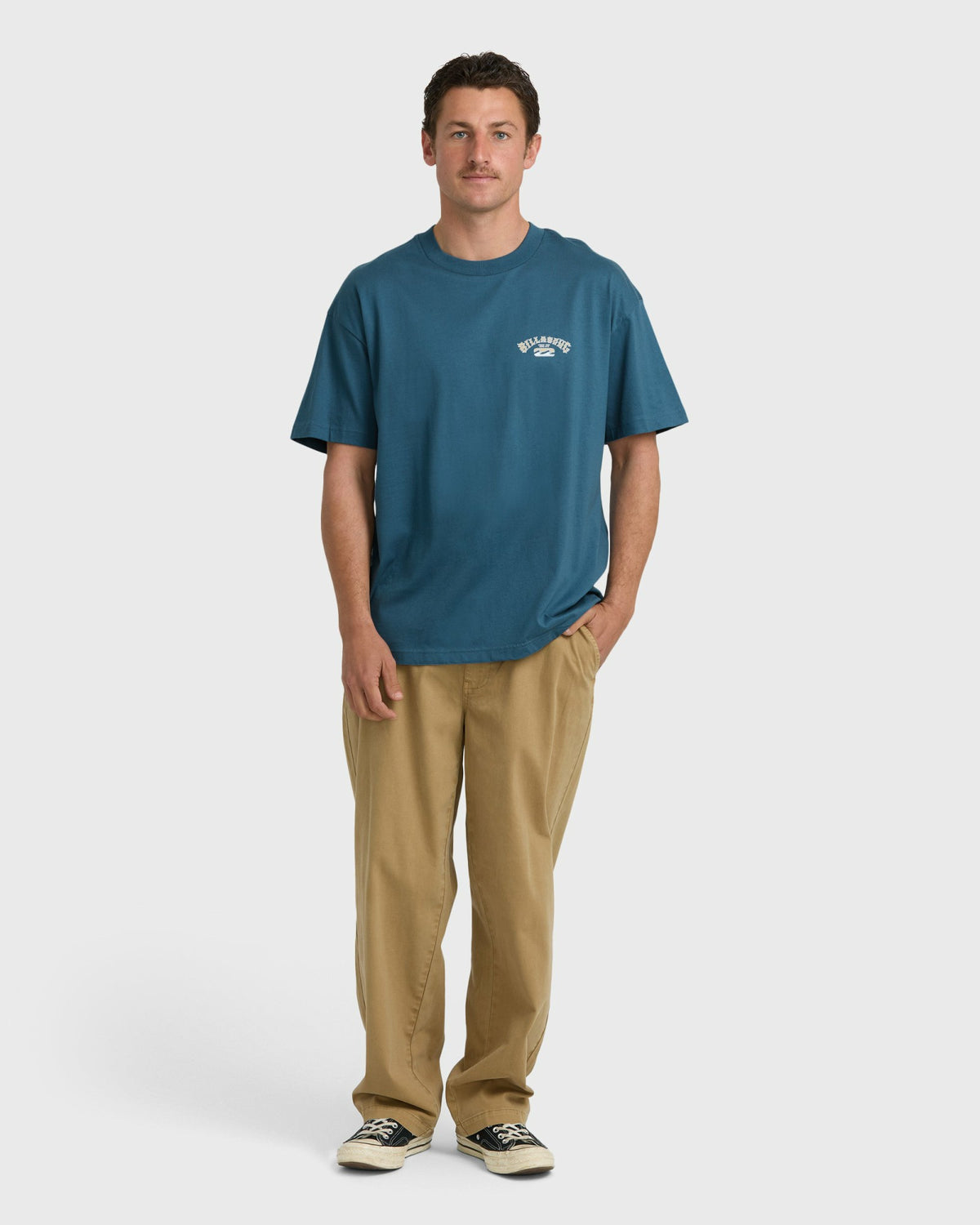 Billabong Men's Heritage Arch OG Short Sleeve T-Shirt - Real Teal