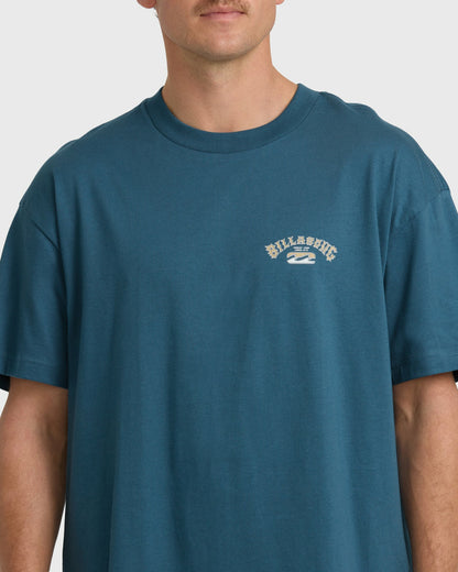 Billabong Men's Heritage Arch OG Short Sleeve T-Shirt - Real Teal