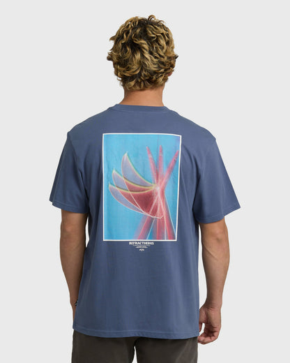 Billabong Men's Flower Premium Short Sleeve T-Shirt - Vintage Indigo