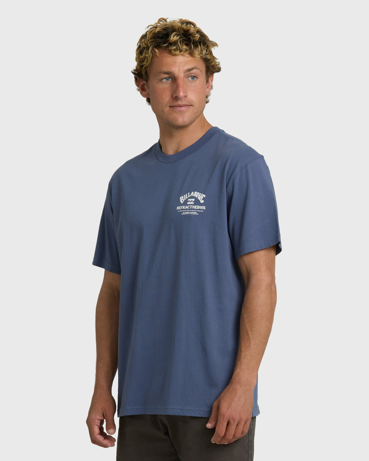 Billabong Men's Flower Premium Short Sleeve T-Shirt - Vintage Indigo