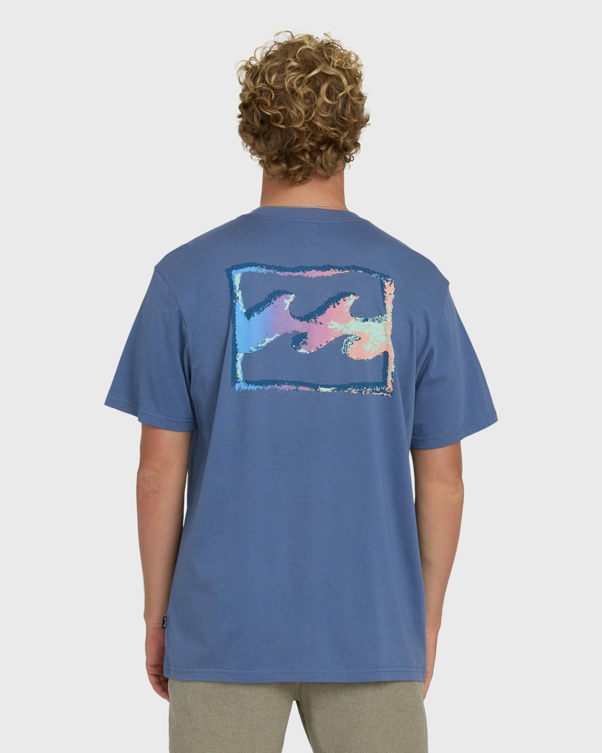 Billabong Men's Crayon Wave Premium Short Sleeve T-Shirt - Blue Horizon