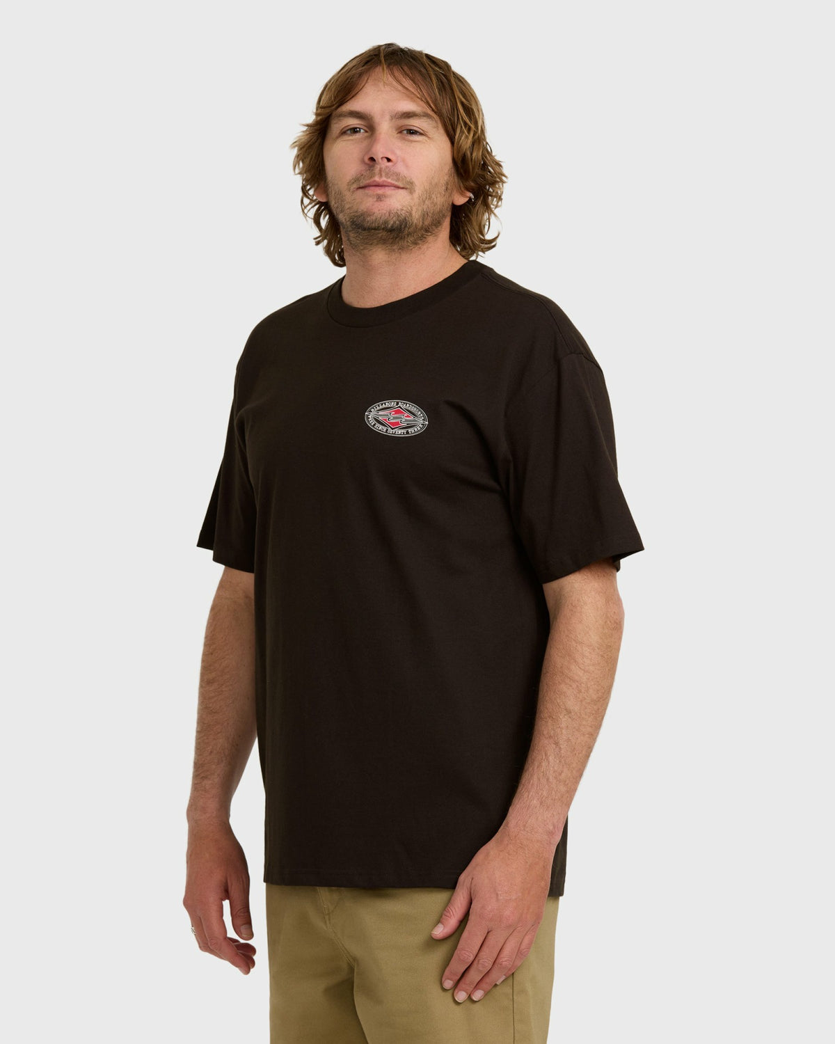 Billabong Men's Rotor Diamond Regular Short Sleeve T-Shirt - Black Red